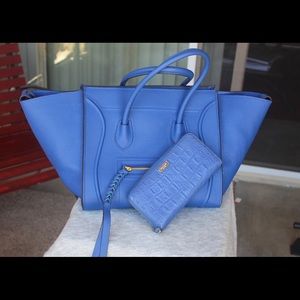 Electric Blue Anifeel large satchel bag